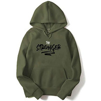 Adro The Stronger Hoodies/Sweatshirts For Men & Women (H20-M-Sgr-Ol_Olive_S)