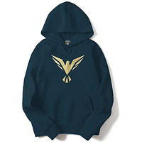 Adro Men's Cotton Neck Hooded Sweatshirt (H20-Gl-Bir-Sb_Teal_L)