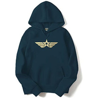 Adro Men's Cotton Neck Hooded Sweatshirt (H20-Gl-Gap-Sb_Teal_L)