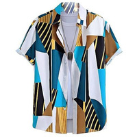 Dhruvi Trendz Mens Rayon Men's Casual Shirt Regular Fit Western (Dt-Ms-6124_Multicolor_M)