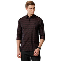 Adro Elegant Essentials Giza Cotton Men's Casual Shirts (Shi-Ch-Dm_Dark Maroon_M)