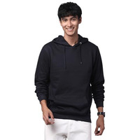 Adro Mens Cotton Solid Hoodie Sweatshirts (H23-Pln-Nb_Navy_S)