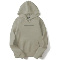 Adro Mens Premium Cotton Fleece 340 Gsm Printed Hoodies (H23-M-Tru-Be_Beige_S)