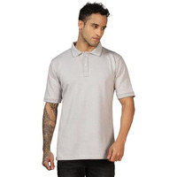 Leriya Fashion T Shirt For Men || Men T-Shirt || Men Polo T-Shirt || Men Plain T-Shirt || V-Neck Collar Tshirt (Small, Grey)