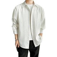 Leriya Fashion Textured Shirts For Men || Casual Shirt For Men || Shirt For Men|| Men Stylish Shirt || Men Fancy Shirt || Men Full Sleeve Shirt || Plain Shirts For Men (Small, White)