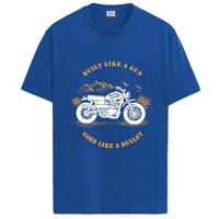 Adro Men's Royal Bike Design Printed 100% Cotton T-Shirt - Regular Fit, Printed T-Shirts For Men (Rn24-Ryl-Rb_Royal Blue_Xl)