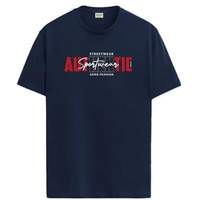 Adro Men's Graphic Printed 100% Cotton T-Shirt - Regular Fit, Printed T-Shirts For Men (Rn24-Spt-Nb_Navy_S)