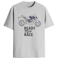 Adro Men's Biker Design Printed 100% Cotton T-Shirt - Regular Fit, Printed T-Shirts For Men (Rn24-Ktm-Gr_Grey_Xl)
