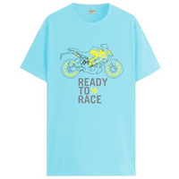 Adro Men's Biker Design Printed 100% Cotton T-Shirt - Regular Fit, Printed T-Shirts For Men (Rn24-Ktm-Mi_Mint_S)