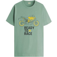 Adro Men's Biker Design Printed 100% Cotton T-Shirt - Regular Fit, Printed T-Shirts For Men (Rn24-Ktm-Pt_Pista_L)
