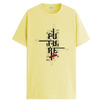 Adro Men's Graphic Printed 100% Cotton T-Shirt - Regular Fit, Printed T-Shirts For Men (Rn24-Ftr-Ly_Light Yellow_2Xl)