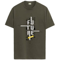 Adro Men's Graphic Printed 100% Cotton T-Shirt - Regular Fit, Printed T-Shirts For Men (Rn24-Ftr-Ol_Olive_2Xl)