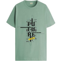 Adro Men's Graphic Printed 100% Cotton T-Shirt - Regular Fit, Printed T-Shirts For Men (Rn24-Ftr-Pt_Pista_2Xl)