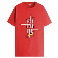 Adro Men's Graphic Printed 100% Cotton T-Shirt - Regular Fit, Printed T-Shirts For Men (Rn24-Ftr-Rd_Red_M)