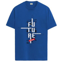 Adro Men's Graphic Printed 100% Cotton T-Shirt - Regular Fit, Printed T-Shirts For Men (Rn24-Ftr-Rb_Royal Blue_L)