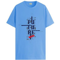 Adro Men's Graphic Printed 100% Cotton T-Shirt - Regular Fit, Printed T-Shirts For Men (Rn24-Ftr-Sk_Sky Blue_L)