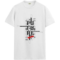 Adro Men's Graphic Printed 100% Cotton T-Shirt - Regular Fit, Printed T-Shirts For Men (Rn24-Ftr-Wh_White_M)