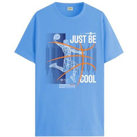 Adro Men's Graphic Printed 100% Cotton T-Shirt - Regular Fit, Printed T-Shirts For Men (Rn24-Bcl-Sk_Sky Blue_2Xl)