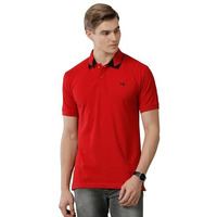 Adro Premium Cotton Polo For Men (Pn23-H-Pln-Rd_Red_S)