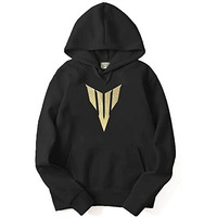 Adro Men's Cotton Neck Hooded Sweatshirt (H22-Gl-Ymh-Bl_Black_S)