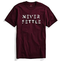 Adro Mens Never Settle Cotton T-Shirt (Rn22-03-Set-Mr_Maroon_S)