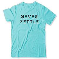 Adro Mens Never Settle Cotton T-Shirt (Rn22-03-Set-Mi_Mint_S)