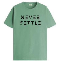 Adro Mens Never Settle Cotton T-Shirt (Rn22-03-Set-Pt_Pista_2Xl)