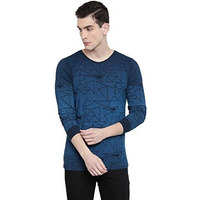 Adro Men's Full Sleeve Cotton Printed T-Shirts (Fr5-5-Pri-Nb_Navy_S)