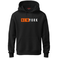Adro Men's Cotton Neck Hooded Sweatshirt (H21-M-Nky-Bl_Black_M)