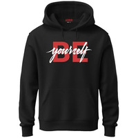 Adro Men's Cotton Neck Hooded Sweatshirt (H21-M-Byo-Bl_Black_2Xl)