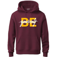 Adro Men's Cotton Neck Hooded Sweatshirt (H21-M-Byo-Mr_Maroon_2Xl)