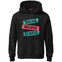 Adro Men's Cotton Neck Hooded Sweatshirt (H21-M-Dba-Bl_Black_2Xl)
