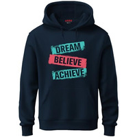 Adro Men's Cotton Neck Hooded Sweatshirt (H21-M-Dba-Nb_Navy_M)