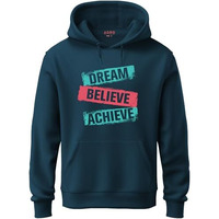 Adro Men's Cotton Neck Hooded Sweatshirt (H21-M-Dba-Sb_Teal_L)