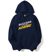 Adro Men's Cotton Neck Hooded Sweatshirt (H21-M-Rev-Nb_Navy_M)