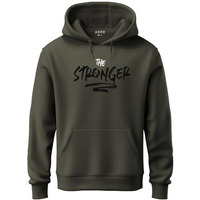 Adro Men's Cotton Neck Hooded Sweatshirt (H21-M-Sgr-Ol_Olive_S)