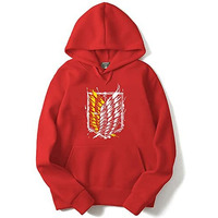 Adro Men's Cotton Neck Hooded Sweatshirt (H22-1-Winn-Rd_Red_M)