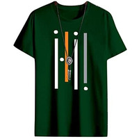 Lookmark Men's Stylish Pure Cotton Printed Regular Fit Tshirt (Mt13-S-Green)