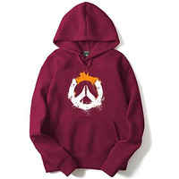 Adro Men's Cotton Neck Hooded Sweatshirt (H20-M-Pc-Mr_Maroon_L)