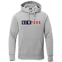 Adro Men's Cotton Neck Hooded Sweatshirt (H20-M-Nky-Gr_Grey_L)