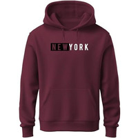 Adro Men's Cotton Neck Hooded Sweatshirt (H20-M-Nky-Mr_Maroon_S)