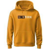 Adro Men's Cotton Neck Hooded Sweatshirt (H20-M-Nky-Mu_Mustard_L)