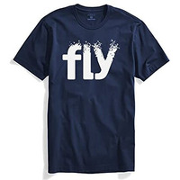 Adro Men's Printed Cotton T-Shirt | Regular Fit | Round Neck | Rnr-M-Fly-Nb-Xl Navy Blue