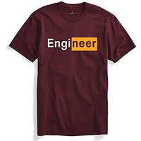 Adro Engineer Mens Cotton Printed T-Shirt (R21-M-Egn-Mr_Maroon_Xl)