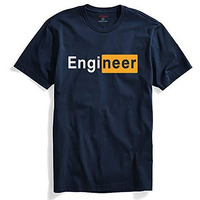 Adro Engineer Mens Cotton Printed T-Shirt (R21-M-Egn-Nb_Navy_L)