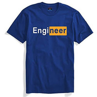 Adro Engineer Mens Cotton Printed T-Shirt (R21-M-Egn-Rb_Royal Blue_Xl)