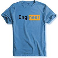 Adro Engineer Mens Cotton Printed T-Shirt (R21-M-Egn-Sk_Skyblue_2Xl)
