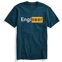 Adro Engineer Mens Cotton Printed T-Shirt (R21-M-Egn-Sb_Teal_M)