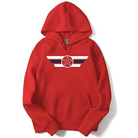 Adro Men's Cotton Neck Hooded Sweatshirt (H21-M-Cap-Rd_Red_M)