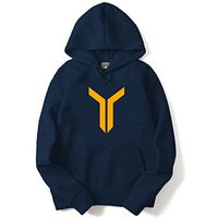 Adro Men's Cotton Neck Hooded Sweatshirt (H22-M-Lnn-Nb_Navy_2Xl)